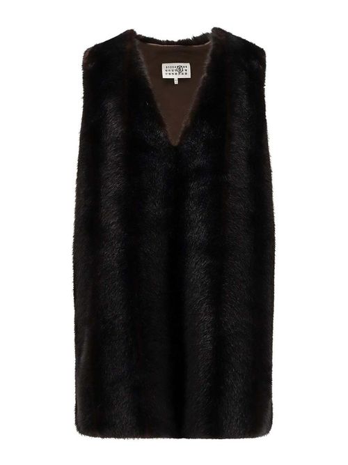 Short dress in eco shearling