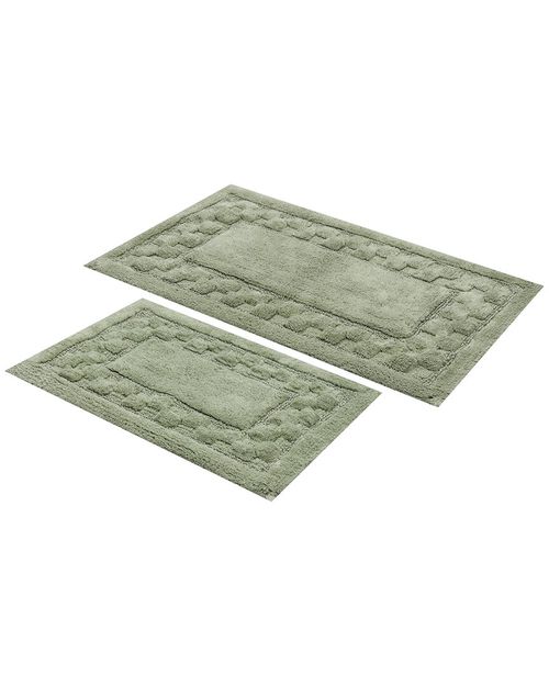 2Pc Mžlange Track Cotton Bath Rug Set