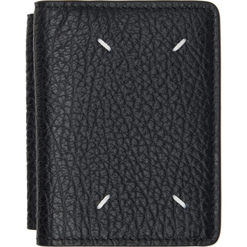Black Four Stitches Pocket Wallet
