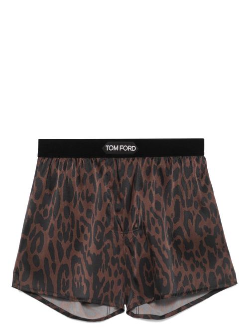 Animalier-print boxers - Brown