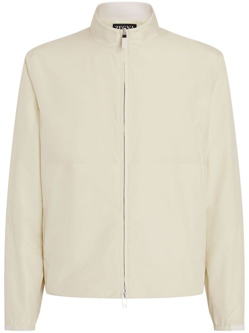 Silk bomber jacket - Neutrals