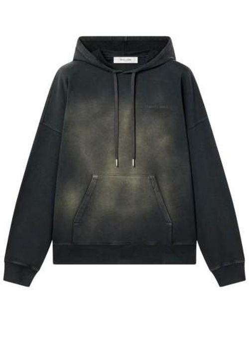 Mini Cotton Fleece Hoodie with Distressed Detailing