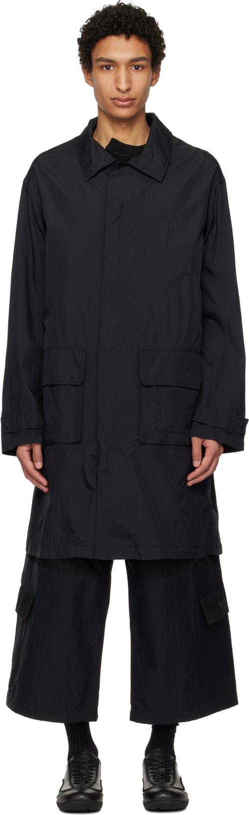 Black Nylon Parka