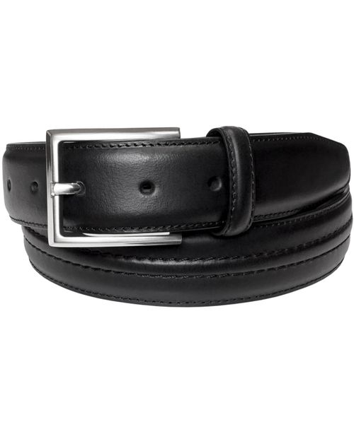 Men's Caprio Raised Center Stitch Belt - Black