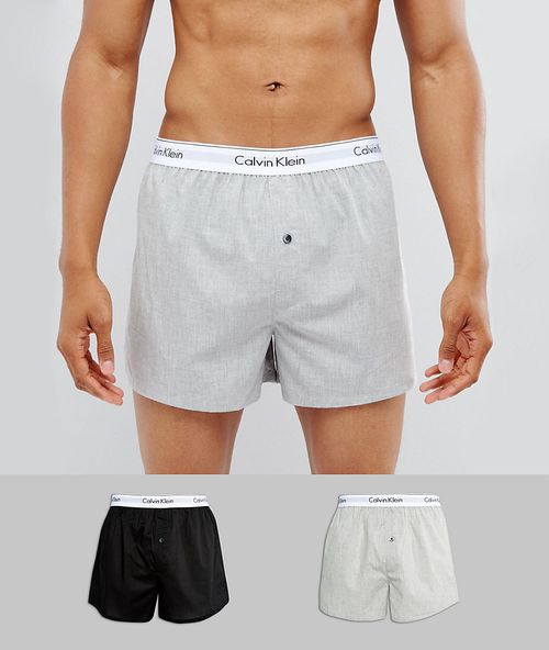 Woven boxers 2 pack in slim fit-Multi