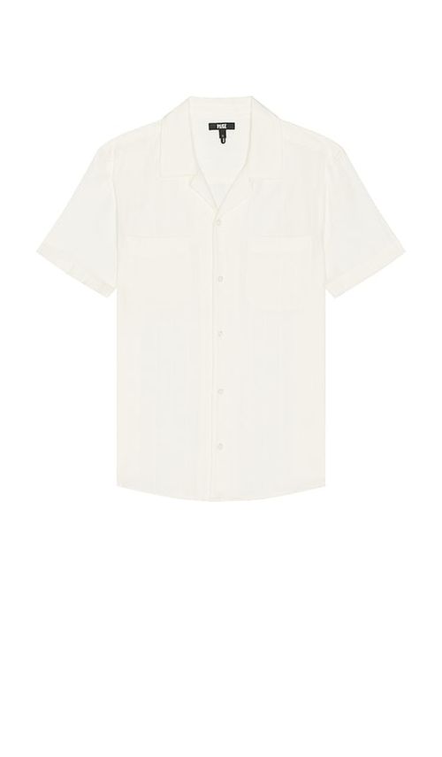 PAIGE Jacobson Short Sleeve Shirt in White. -  XL also in