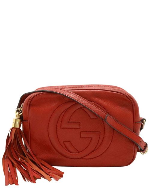 Red Leather Soho Small Disco Shoulder Bag (Authentic Pre-Loved)
