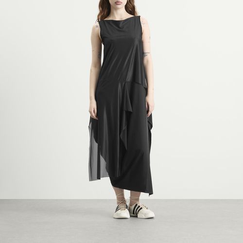 Women's Mesh Midi Dress in Black