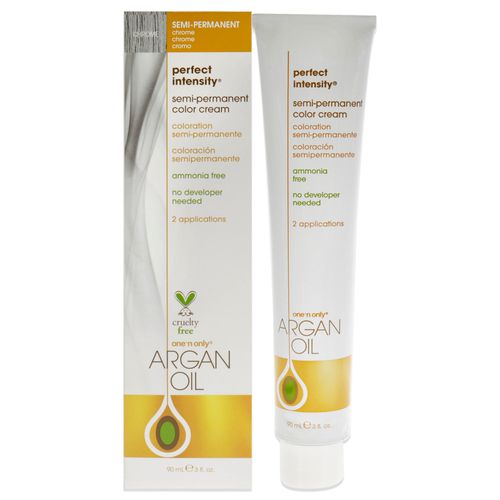 Argan Oil Perfect Intensity Semi-Permanent Color Cream - Chrome by for Unisex - 3 oz Hair Color