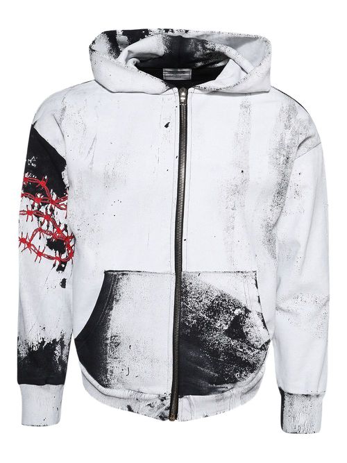 Warren Lotas zip-up hoodie - White