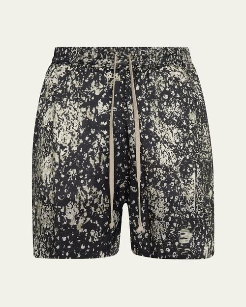 Men's Cupro Wolfish-Print Boxer Shorts