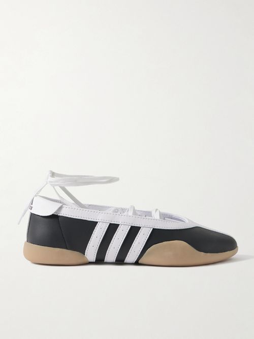 Taekwondo Mei Ballet Leather Sneakers - Black