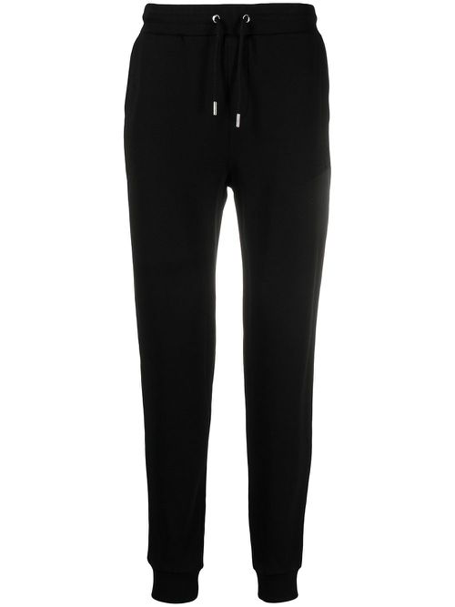 Cotton-blend track pants - Black
