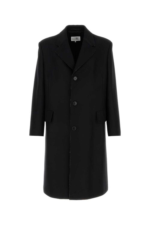 Wool Blend Coat — Black