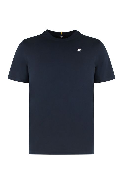 Cotton Crew-Neck T-Shirt — Navy