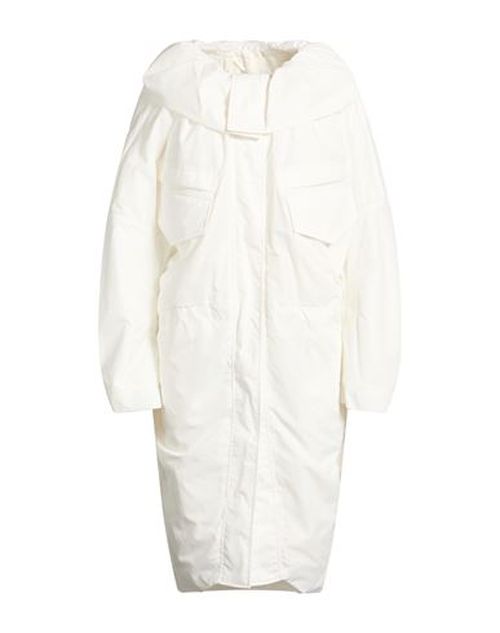 Woman Overcoat & Trench Coat White Size 6 Polyamide