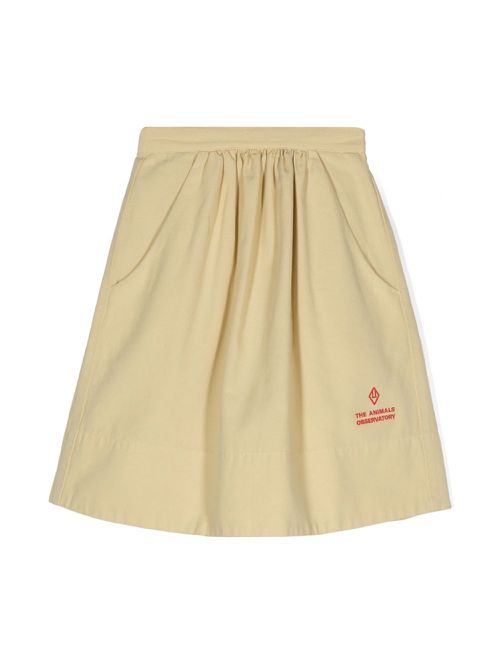Sow logo-embroidered midi skirt - Yellow