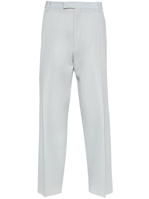Side-stripe virgin wool tailored trousers - Blue