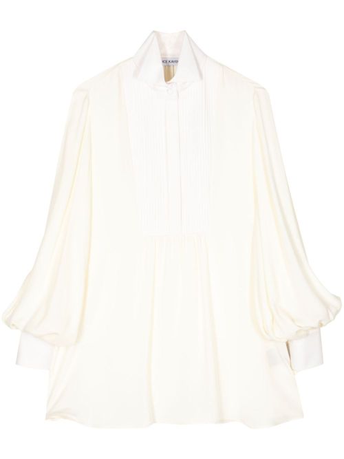 Wingtip-collar silk shirt - White