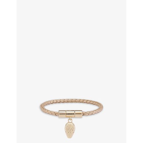 Womens Gold Serpenti Forever Leather Bracelet