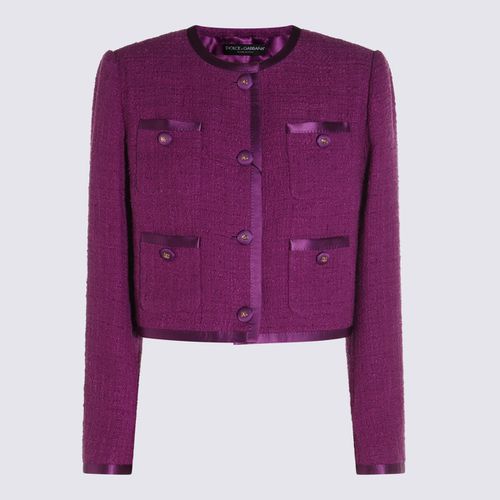 Violet Cotton Casual Jacket