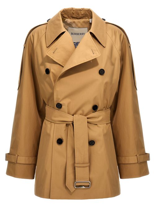 Double-Breasted Short Trench Coat