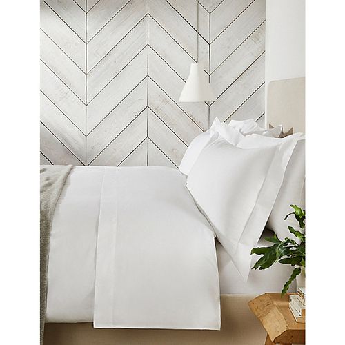 White Essentials Doubl Egyptian-cotton Duvet Cover Double
