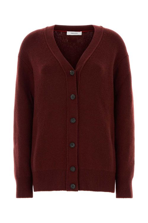 Burgundy Cashmere Blend Cardigan