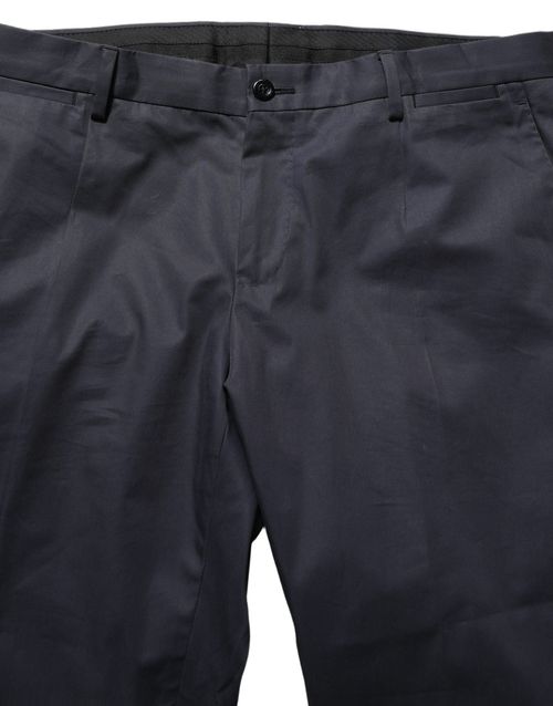 Double-Breasted Cotton Suit — Navy