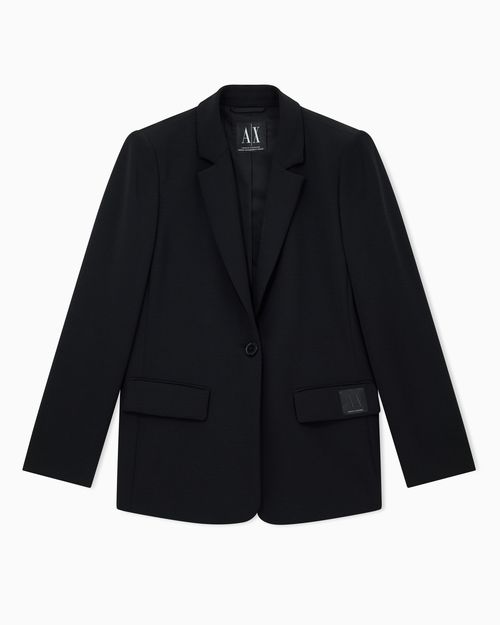 Single-breasted blazer in technical fabric