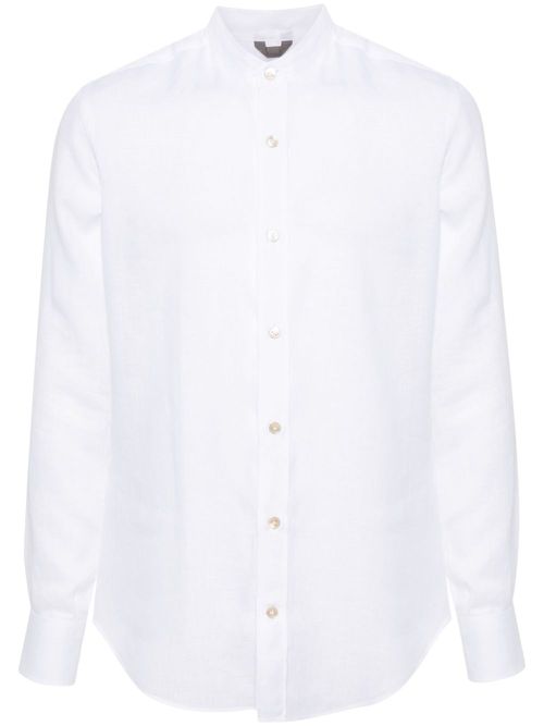 Slub-texture linen shirt - White