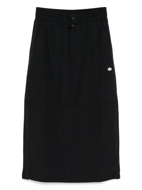 Logo-printed skirt - Black