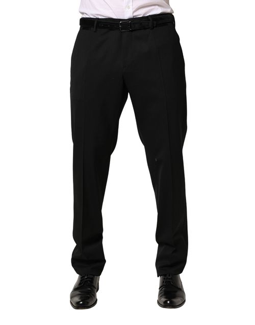 Virgin Wool Trousers — Black