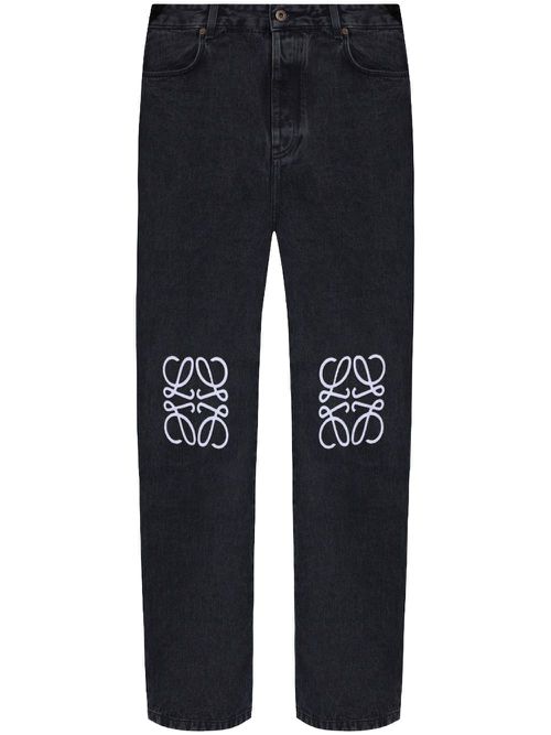 Anagram wide-leg jeans - Black