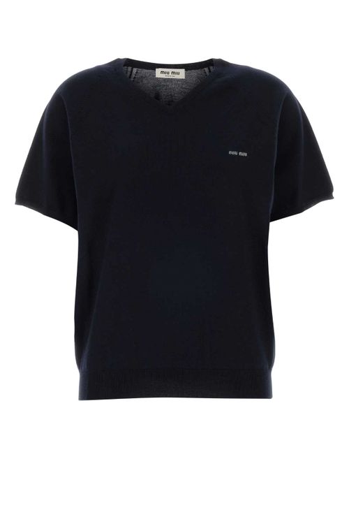 Virgin Wool Sweater — Navy