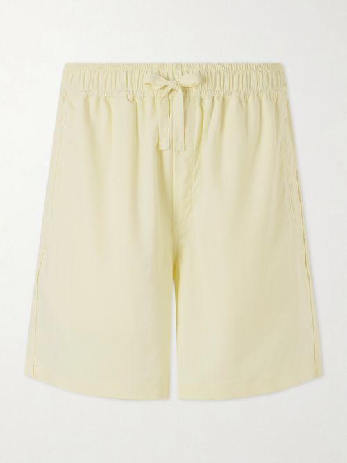 Straight-Leg Silk Shorts