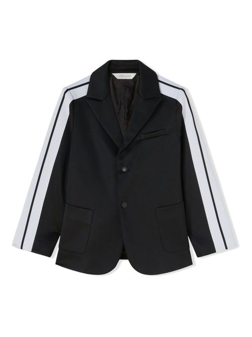 Two-tone single-breasted blazer - Black