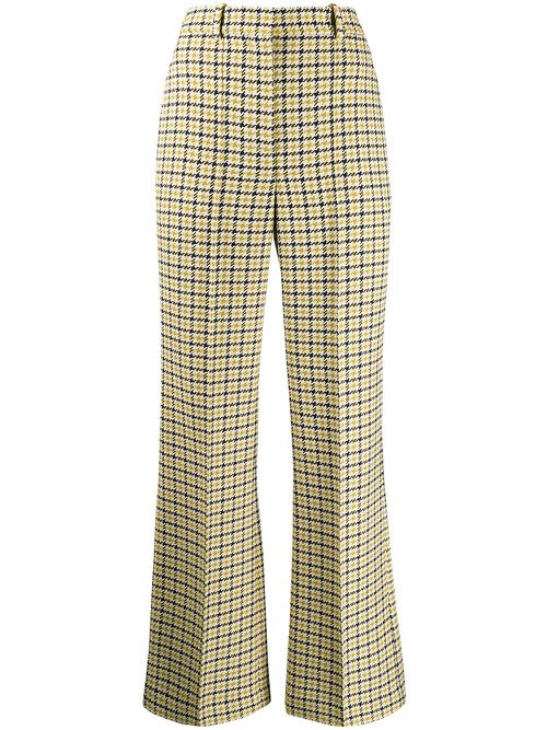 High-waisted flared trousers - Yellow
