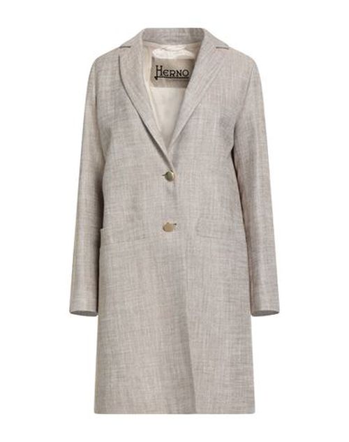 Woman Overcoat & Trench Coat Khaki Size 10 Linen, Silk, Polyester