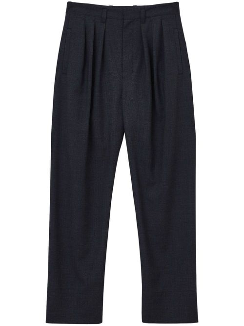 Pleated tailored trousers - Blue