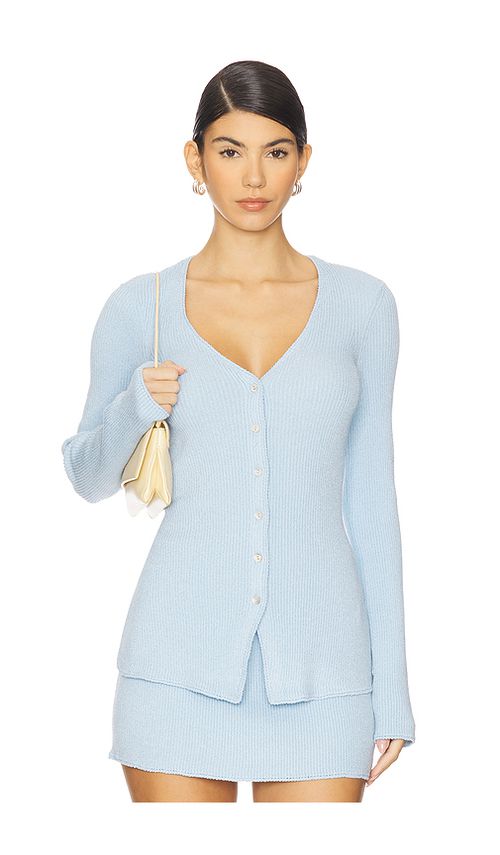 Show Me Your Mumu x REVOLVE Button Up Sweater in Baby Blue. XXL. Also in S, XS, M