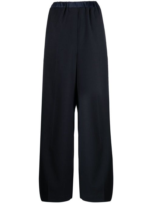High-waisted palazzo pants - Blue