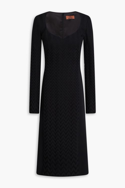 Crochet-knit dress - Black - IT 40