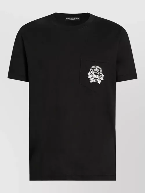 Dolce&Gabbana - embroidered cotton crew neck t-shirt