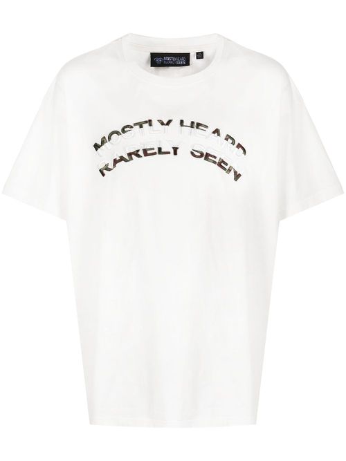 Logo-embossed crew-neck T-shirt - White