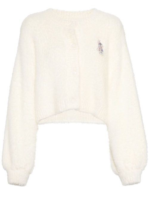 Embroidered cardigan - Neutrals