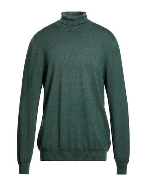 Man Turtleneck Green Size 44 Merino Wool
