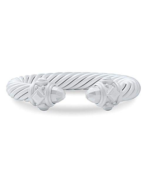 Metallic White Aluminum Cable Collection Renaissance Cuff Bracelet - 100% Exclusive