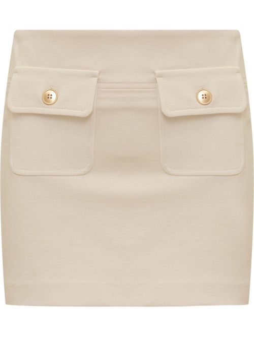 Flap-pockets mini skirt - Neutrals