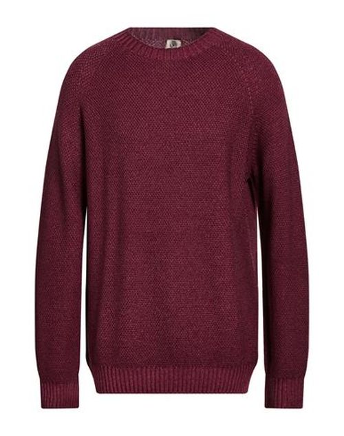 Man Sweater Burgundy Size 48 Merino Wool